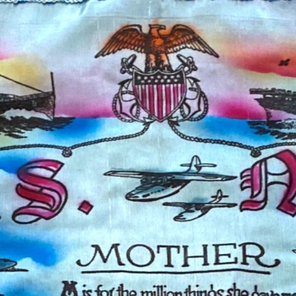 Vintage United States Navy Mother Pillow Case Sham - Picture 7 of 14